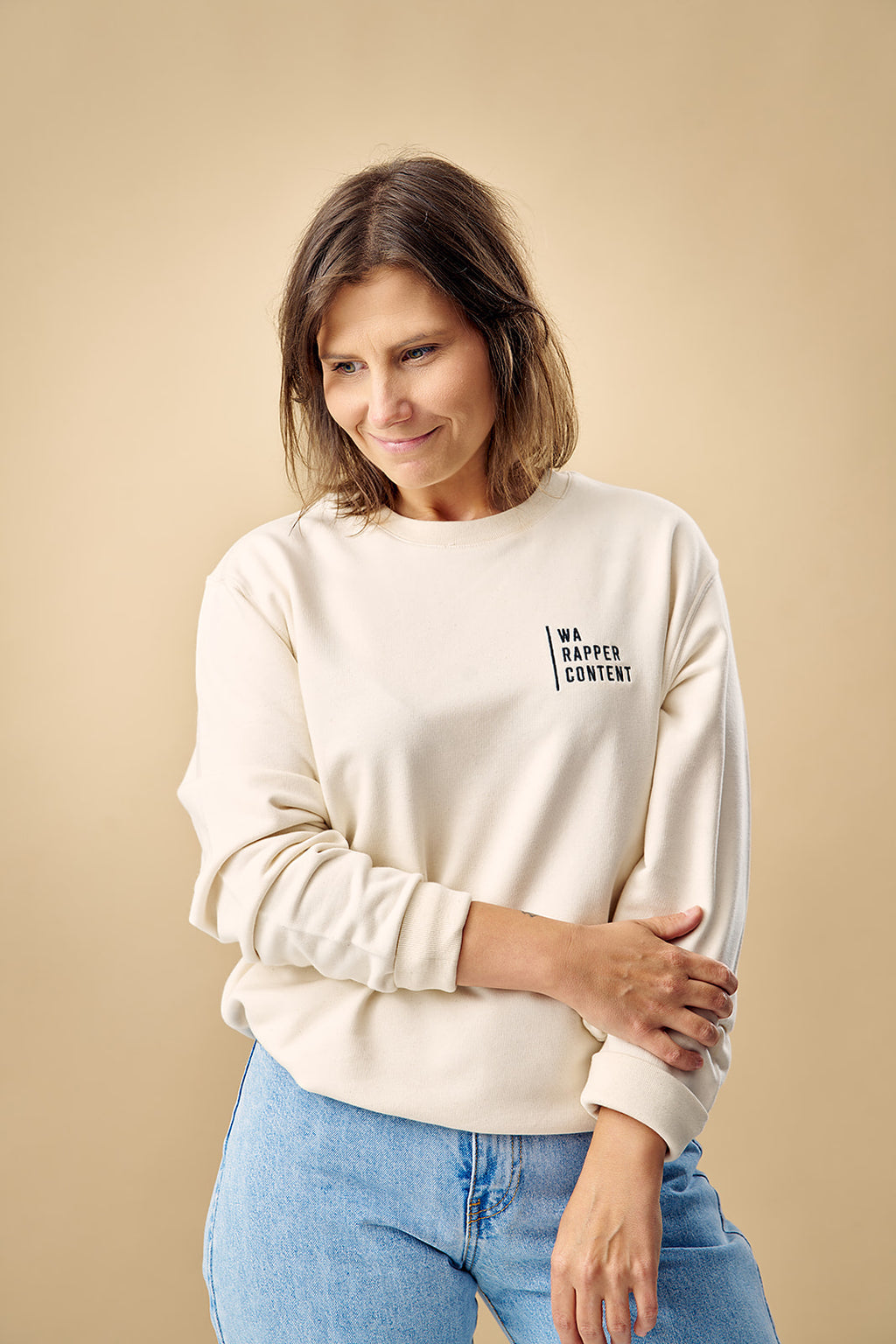 ECRU SWEATER WA RAPPER CONTENT (PRE-ORDER)