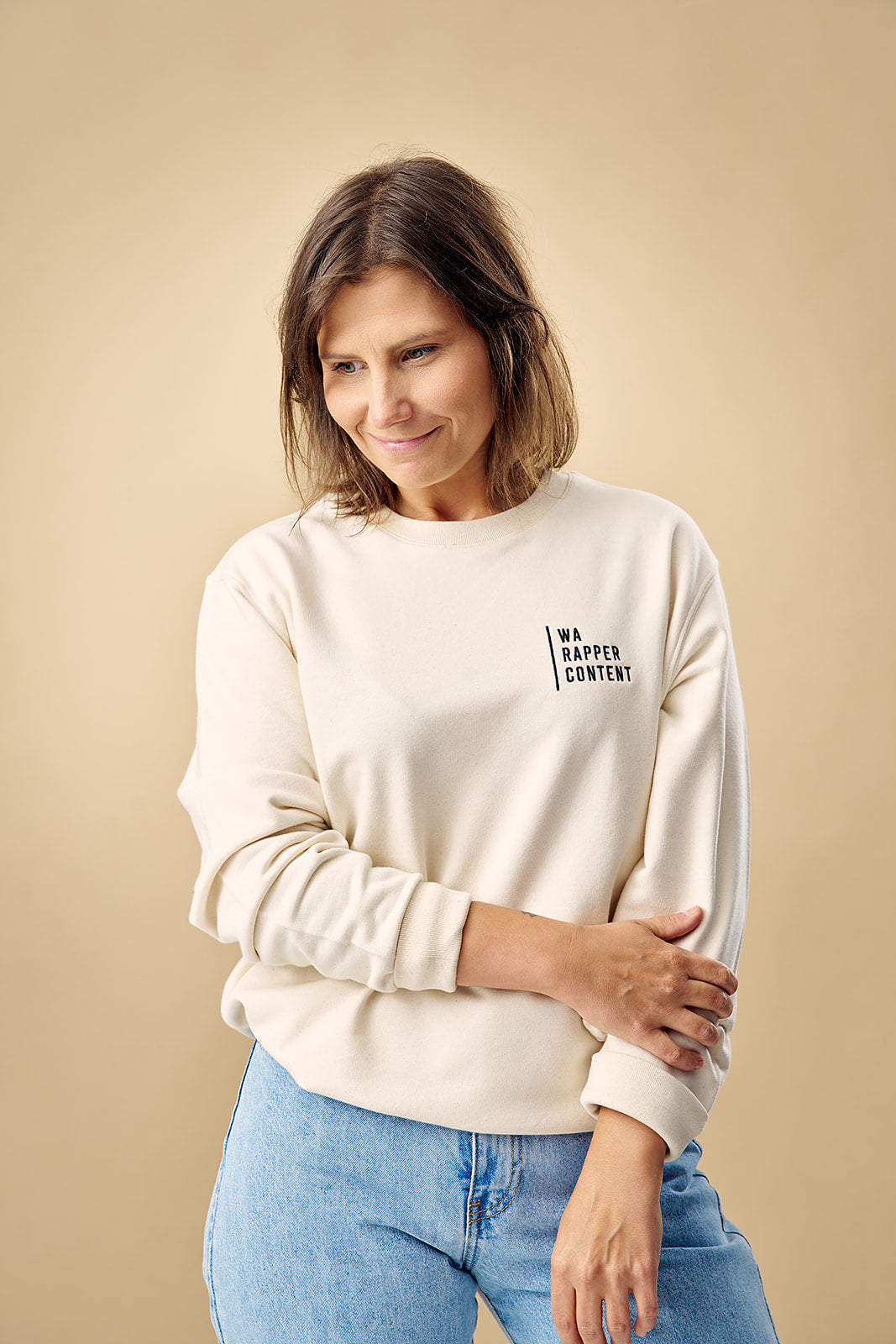 ECRU SWEATER WA RAPPER CONTENT (PRE-ORDER)