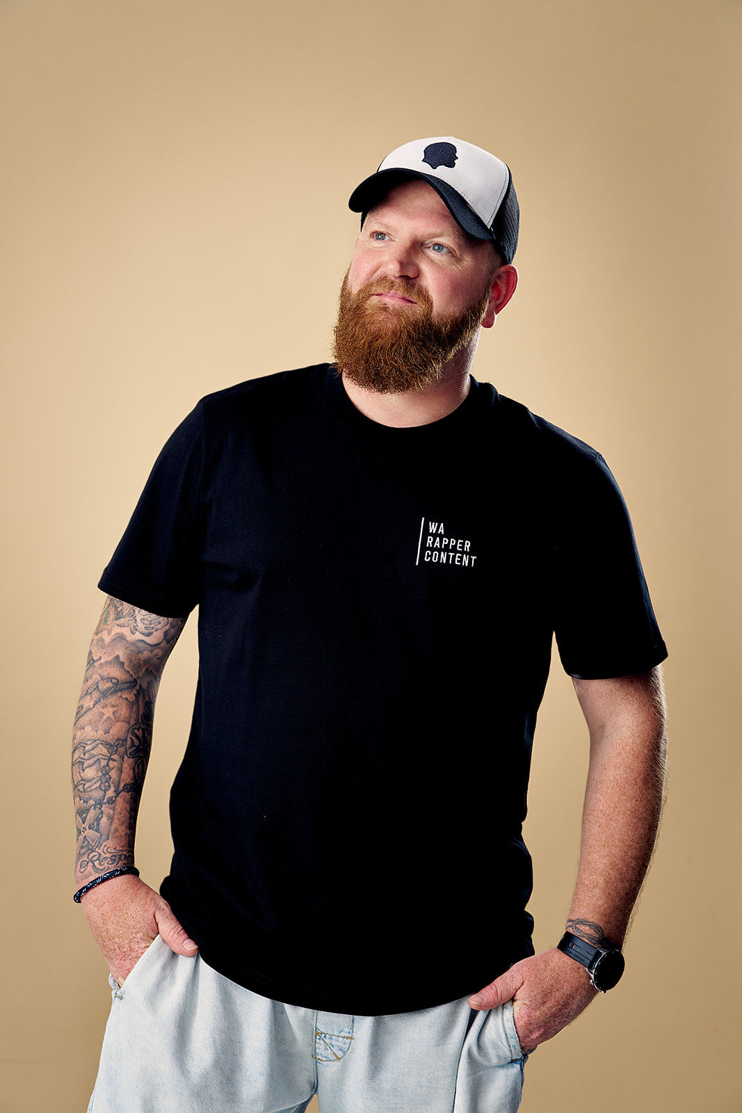 ZWARTE T-SHIRT WA RAPPER CONTENT (PRE-ORDER)