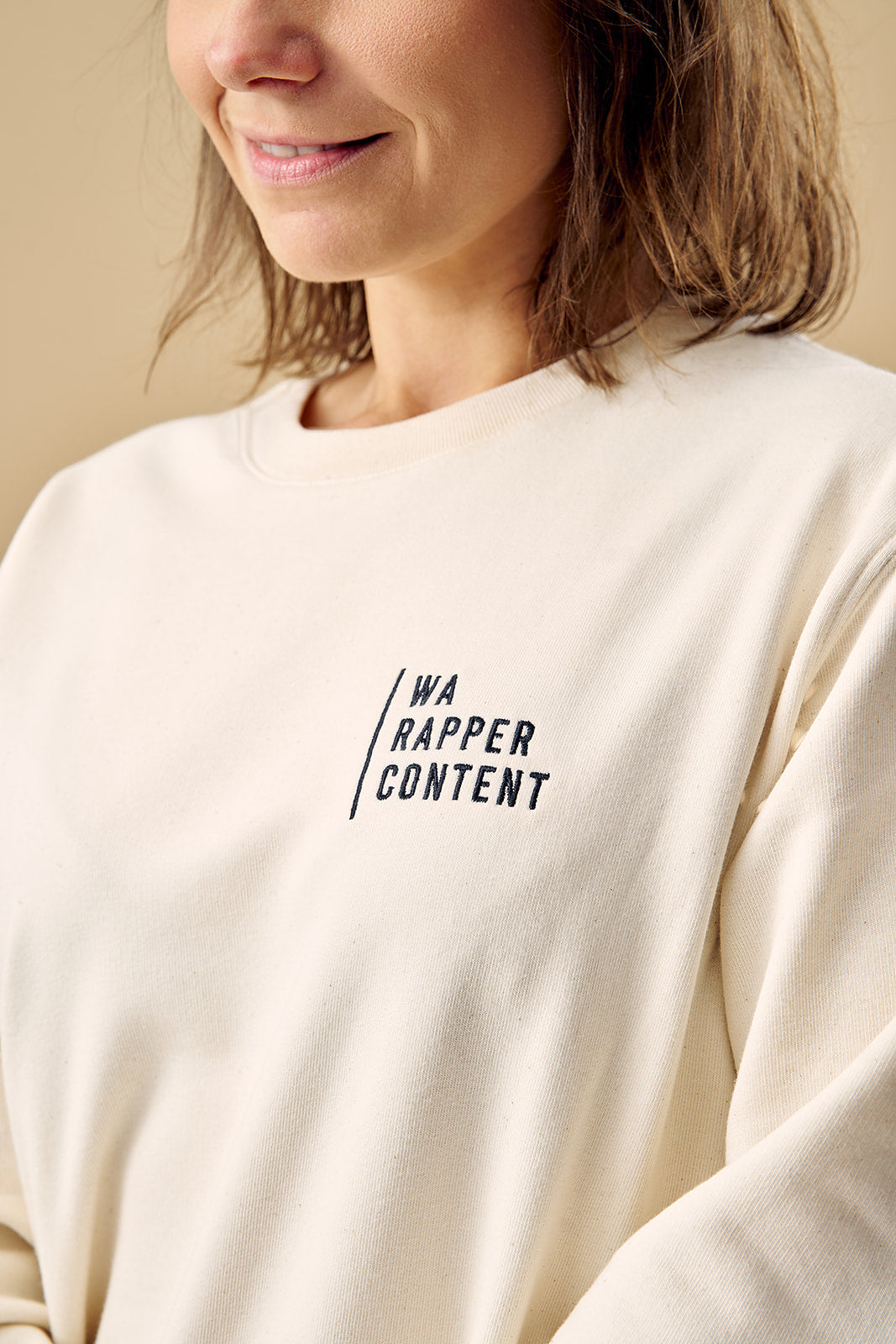 ECRU SWEATER WA RAPPER CONTENT (PRE-ORDER)